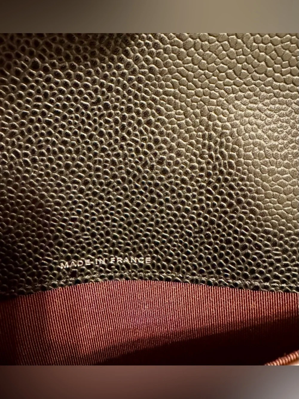 CHANEL Caviar Quilted Large Gusset Flap Wallet Black/Burgund Timeless Classic L-